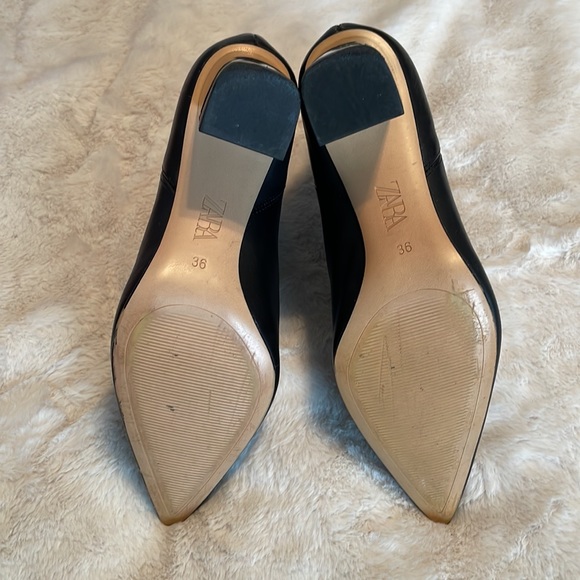 Zara Booties with Mirrored Heels - Size 36 (6) - Picture 6 of 9